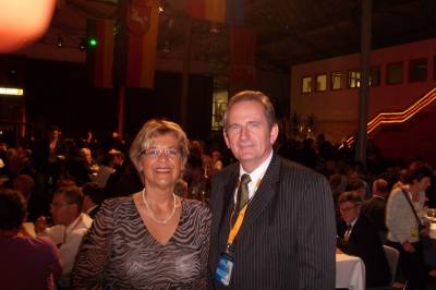 Kreisgeschftsfhrerin Rita Kalscheuer-Mller mit Landtagsprsident Hermann Dinkla, MdL beim Lingener Abend