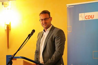 Kreisparteitag 2018 - Kreisvorsitzender Sven Behrens während seiner Red